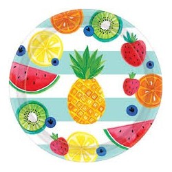8 ASSIETTES HELLO SUMMER FRUITS 26.7 CM
