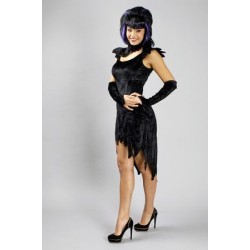 DEGUISEMENT SORCIERE VELOURS NOIR TAILLE 36/38