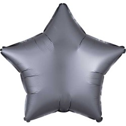 BALLON METALLIQUE ETOILE SATIN GRAPHITE 43 CM