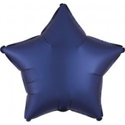 BALLON METALLIQUE ETOILE SATIN BLEU MARINE 43 CM