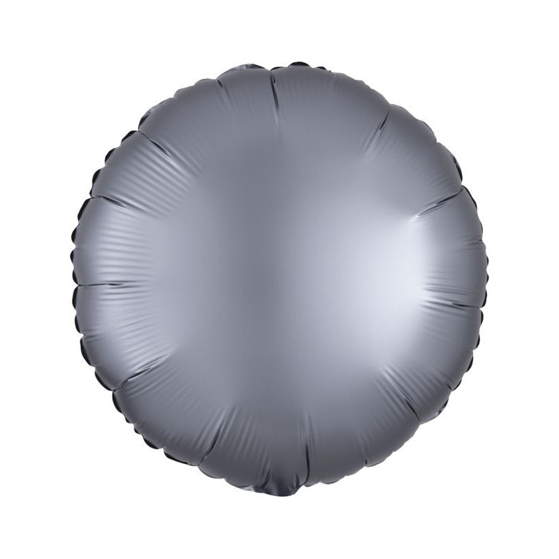 BALLON METALLIQUE ROND SATIN GRAPHITE 43 CM BALLON METALLIQUE ROND SATIN GRAPHITE 43 CM