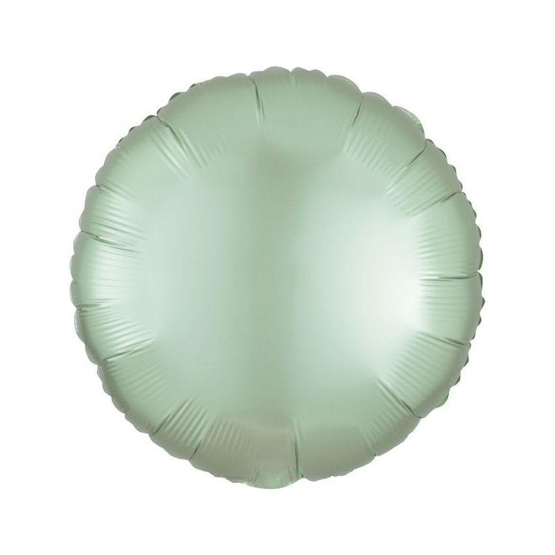 BALLON METALLIQUE ROND SATIN VERT PASTEL 43 CM BALLON METALLIQUE ROND SATIN VERT PASTEL 43 CM