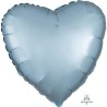 BALLON METALLIQUE COEUR SATIN BLEU PASTEL 43 CM BALLON METALLIQUE COEUR SATIN BLEU PASTEL 43 CM