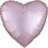 BALLON METALLIQUE COEUR SATIN ROSE PASTEL 43 CM