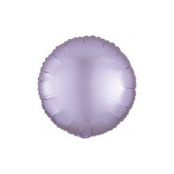 BALLON METALLIQUE ROND SATIN LILAS 43 CM