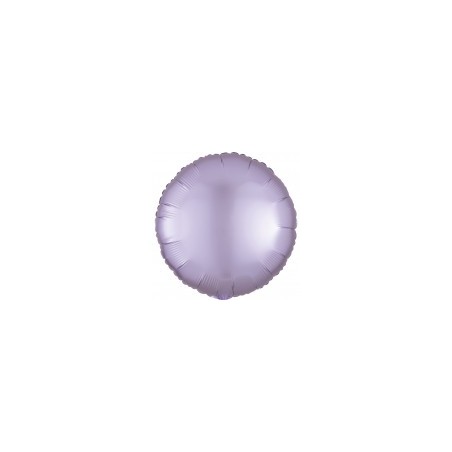 BALLON METALLIQUE ROND SATIN LILAS 43 CM
