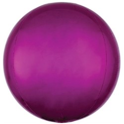 BALLON METALLIQUE ORBZ BOULE FUSCHIA 38 X 40 CM