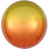 BALLON METALLIQUE ORBZ BOULE OMBRE JAUNE ORANGE 38 X 40 CM