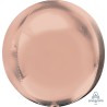 BALLON METALLIQUE ORBZ BOULE ROSE GOLD 38 X 40 CM