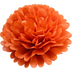 3 FLEURS DE DECORATION ORANGE 30 CM 