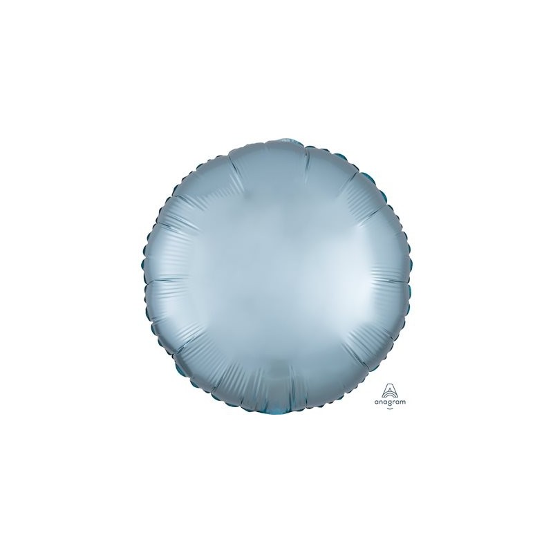 BALLON METALLIQUE ROND SATIN BLEU PASTEL 43 CM BALLON METALLIQUE ROND SATIN BLEU PASTEL 43 CM