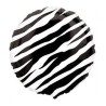 BALLON METALLIQUE ROND IMPRIME ZEBRE 43 CM