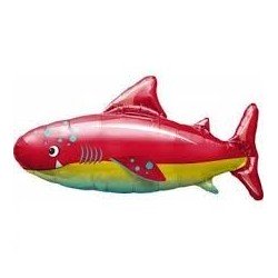 BALLON METALLIQUE A L'AIR POISSON ROUGE 23 CM