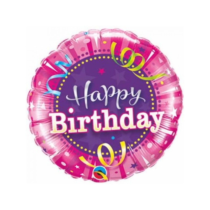 BALLON METALLIQUE ROND HAPPY BIRTHDAY ROSE 9" BALLON METALLIQUE ROND HAPPY BIRTHDAY ROSE 9"