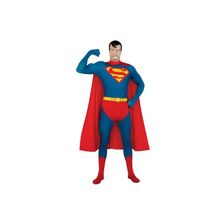 DEGUISEMENT  SUPERMAN COLLE A LA PEAU TAILLE L