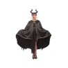 DEGUISEMENT CAPE SORCIERE SATIN NOIRE /OR