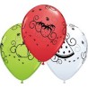 25 BALLONS LATEX QUALATEX IMPRIMES FRUITS 11"