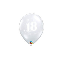 1 BALLON LATEX TRANSPARENT 18 ANS 11"