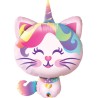 BALLON METALIQUE CHAT LICORNE 97 CM 