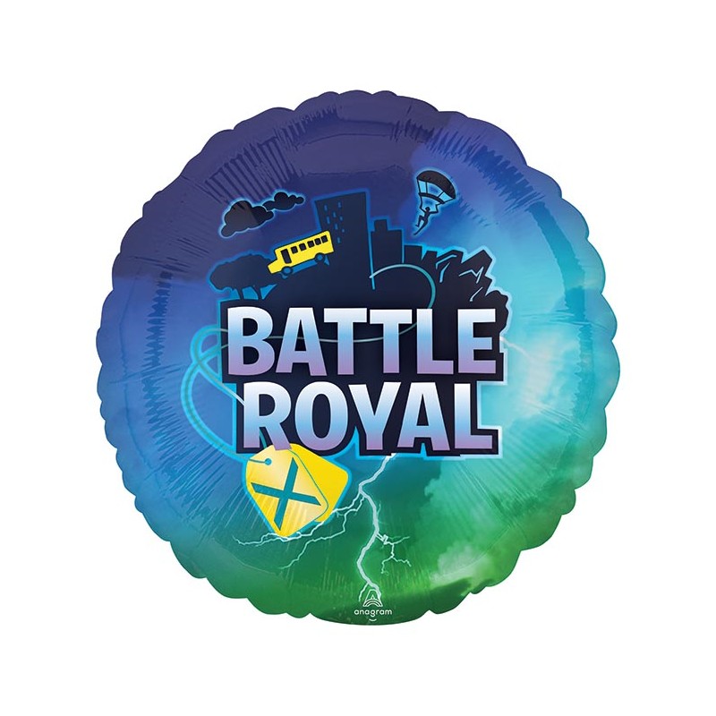 BALLON METALIQUE ROND BATTLE ROYAL 43 CM 