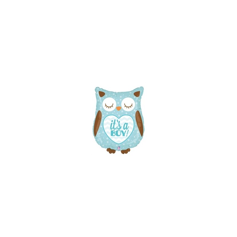 BALLON METALLIQUE 66 CM IT'S A BOY HIBOU HOLO BALLON METALLIQUE 66 CM IT'S A BOY HIBOU HOLO