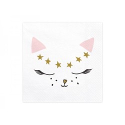 20 SERVIETTES PAPIER CHAT MEOW