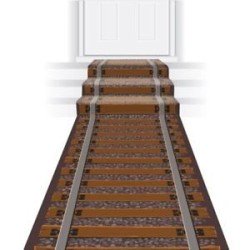 TAPIS DE DECORATION RAILS DE CHEMIN DE FER 61 CM X 3.05 M