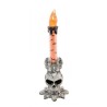 CHANDELIER LED TETE DE MORT ORANGE 7X21 CM 