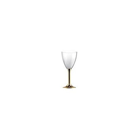 6 VERRES A PIED OR CHROME