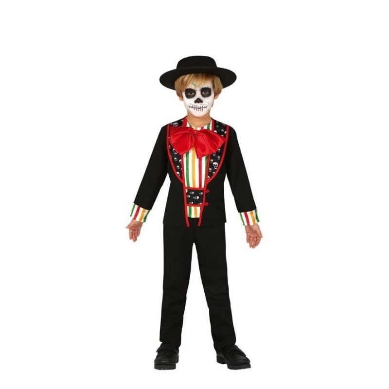 DEGUISEMENT SQUELETTE JOUR DES MORTS TAILLE 7-9 ANS  DEGUISEMENT SQUELETTE JOUR DES MORTS TAILLE 7-9 ANS