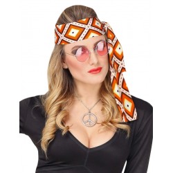 BANDEAU 70'S STYLE ORANGE ET MARRON 