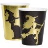 6 GOBELETS HALLOWEEN NOIR ET OR 