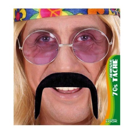 MOUSTACHE 70'S COULEUR NOIRE