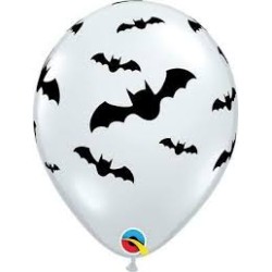 25 BALLONS LATEX QUALATEX TRANSPARENT AVEC CHAUVE SOURIS 11"