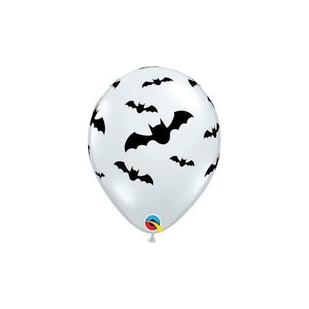 25 BALLONS LATEX QUALATEX TRANSPARENT AVEC CHAUVE SOURIS 11"