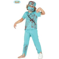 DEGUISEMENT CHIRURGIEN ZOMBIE  HALLOWEEN TAILLE 7/9 ANS