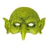 MASQUE DEMI VISAGE DE SORCIERE VERT EN LATEX 