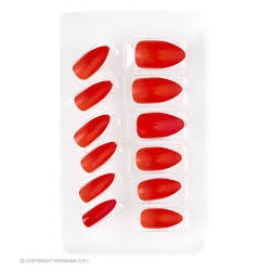 12 ONGLES ROUGE AUTO-ADHESIFS