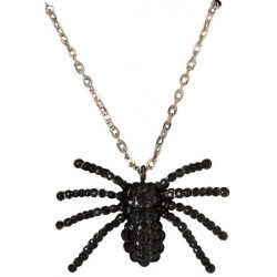 COLLIER ARAIGNEE STRASS NOIR