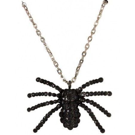 COLLIER ARAIGNEE STRASS NOIR