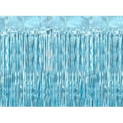 RIDEAU LAME BLEU CIEL MAT 90 X 250 CM