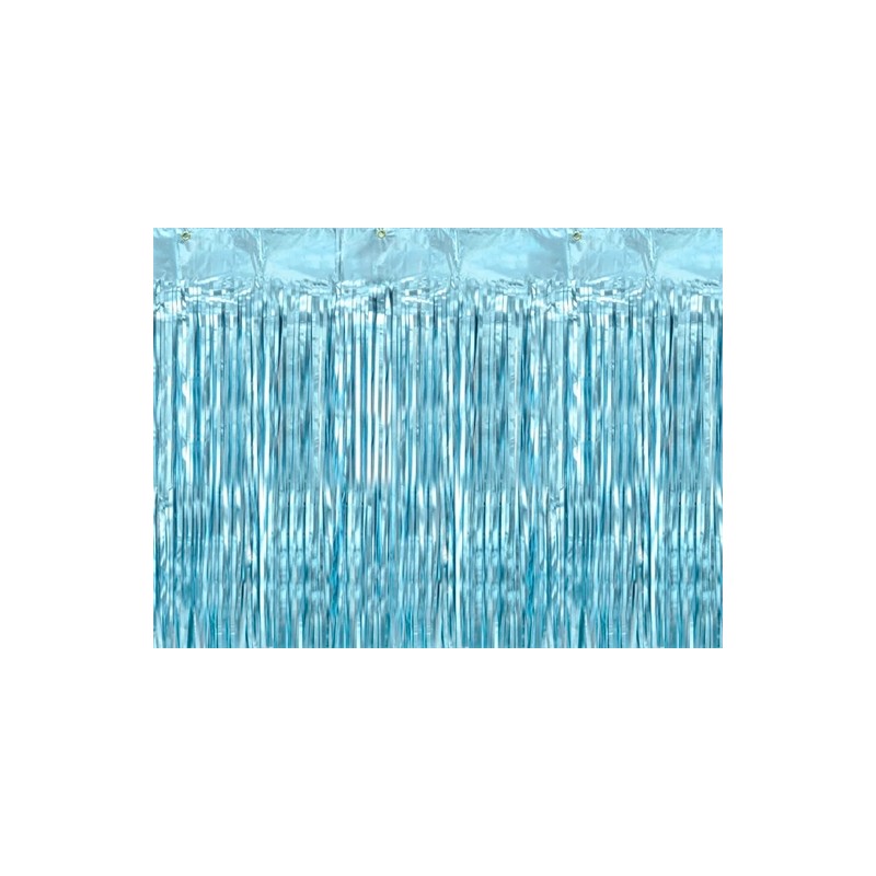 RIDEAU LAME BLEU CIEL MAT 90 X 250 CM