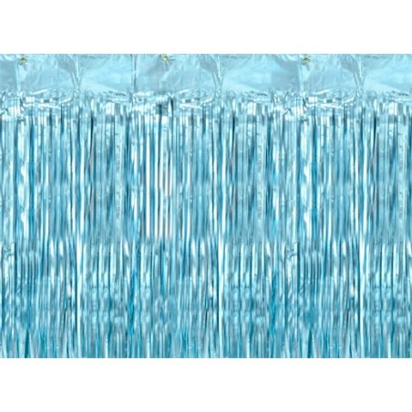 RIDEAU LAME BLEU CIEL MAT 90 X 250 CM