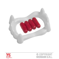 DENTIER VAMPIRE AVEC CAPSULES DE SANG 