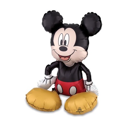 BALLON METALIQUE MICKEY ASSIS GONFLABLE A L'AIR  45 X 48 CM