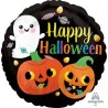 BALLON METALLIQUE ROND HAPPY HALLOWEEN FANTOME ET CITROUILLE 46 CM BALLON METALLIQUE ROND HAPPY HALLOWEEN FANTOME ET CITROUILLE 46 CM