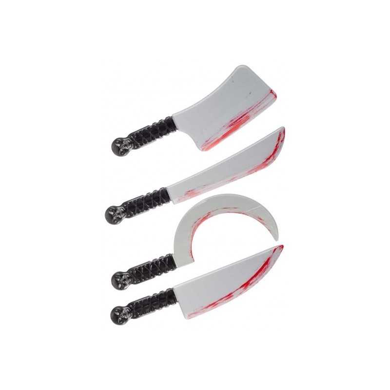 COUTEAU DE BOUCHER EN SANG 35 CM