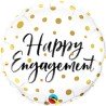BALLON METALIQUE ROND HAPPY ENGAGEMENT 46 CM 