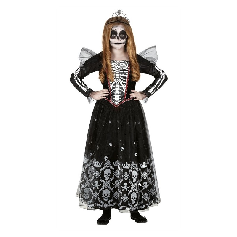DEGUISEMENT ROBE PRINCESSE SQUELETTE  TAILLE 7-9 ANS  DEGUISEMENT ROBE PRINCESSE SQUELETTE  TAILLE 7-9 ANS