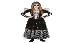 DEGUISEMENT ROBE PRINCESSE SQUELETTE TAILLE 5-6 ANS 